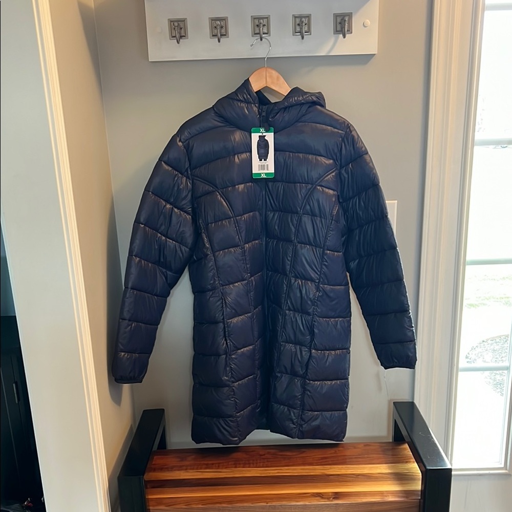 Aventure Navy Hooded Puffer Coat